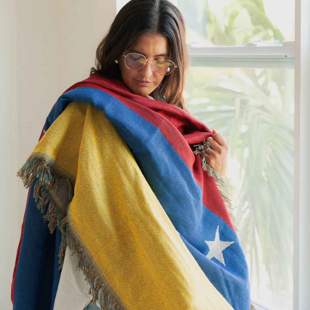 VENEZUELA 7 Stars Flag Woven Throw Blanket | 50x70 in
