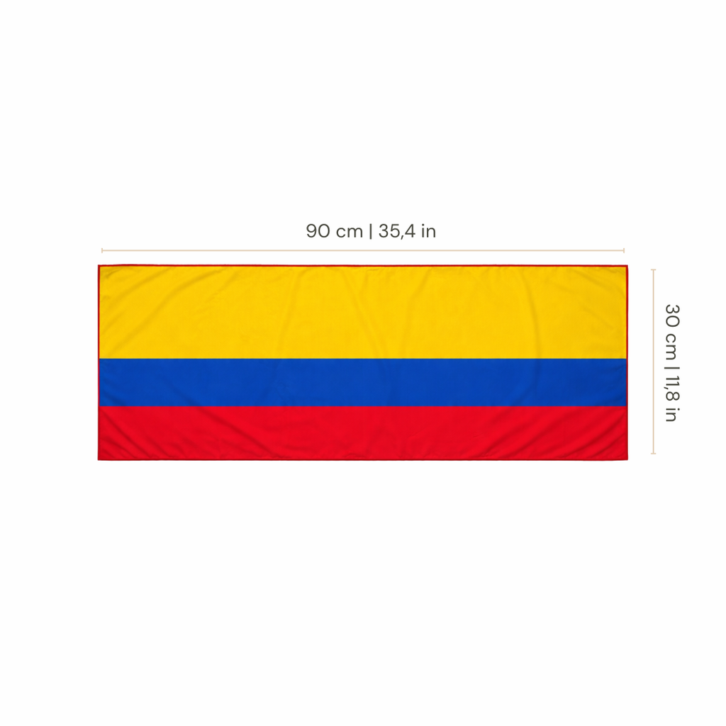 Sports Fans Cooling Towel with National Flag | 90x30 cm + Silicone Case