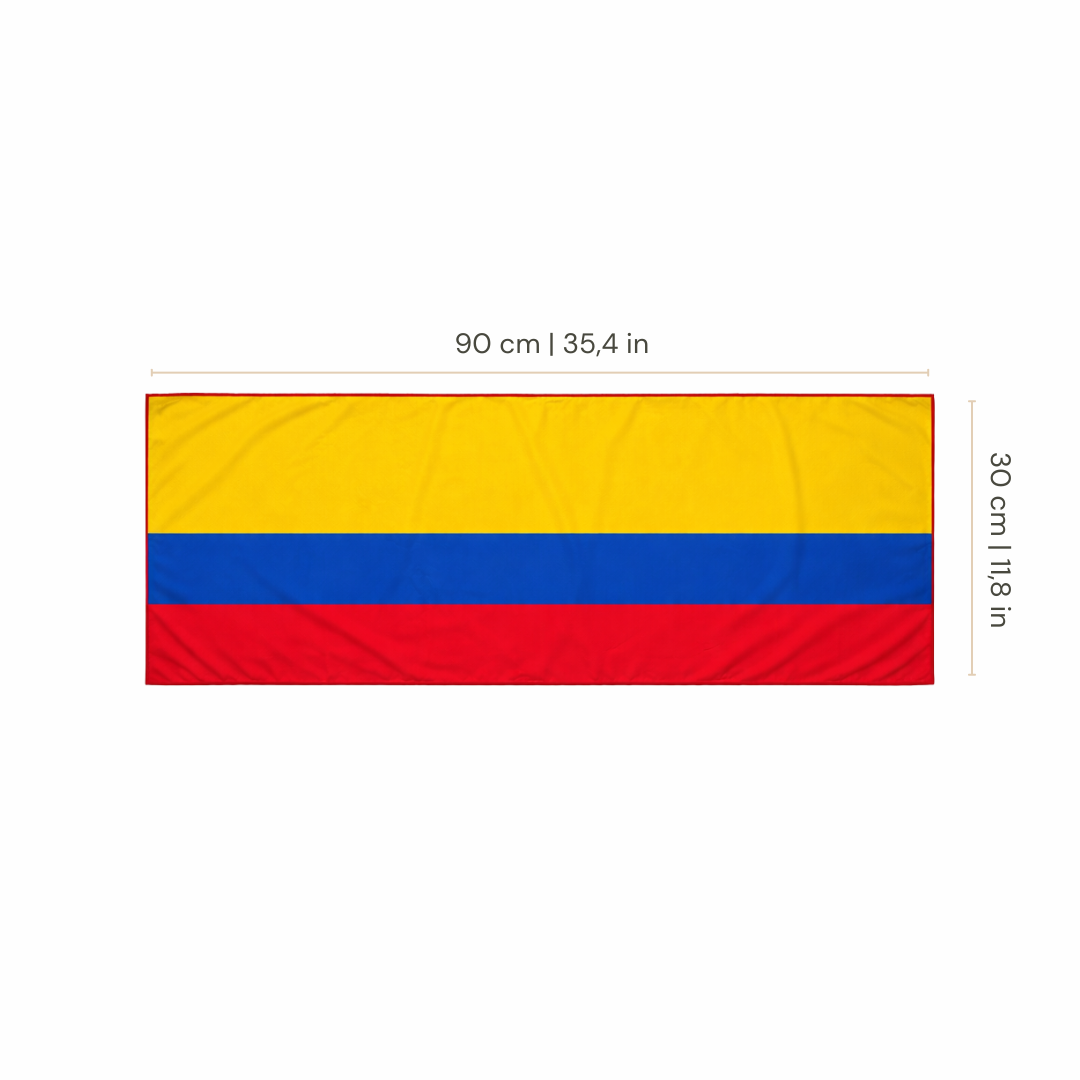Sports Fans Cooling Towel with National Flag | 90x30 cm + Silicone Case
