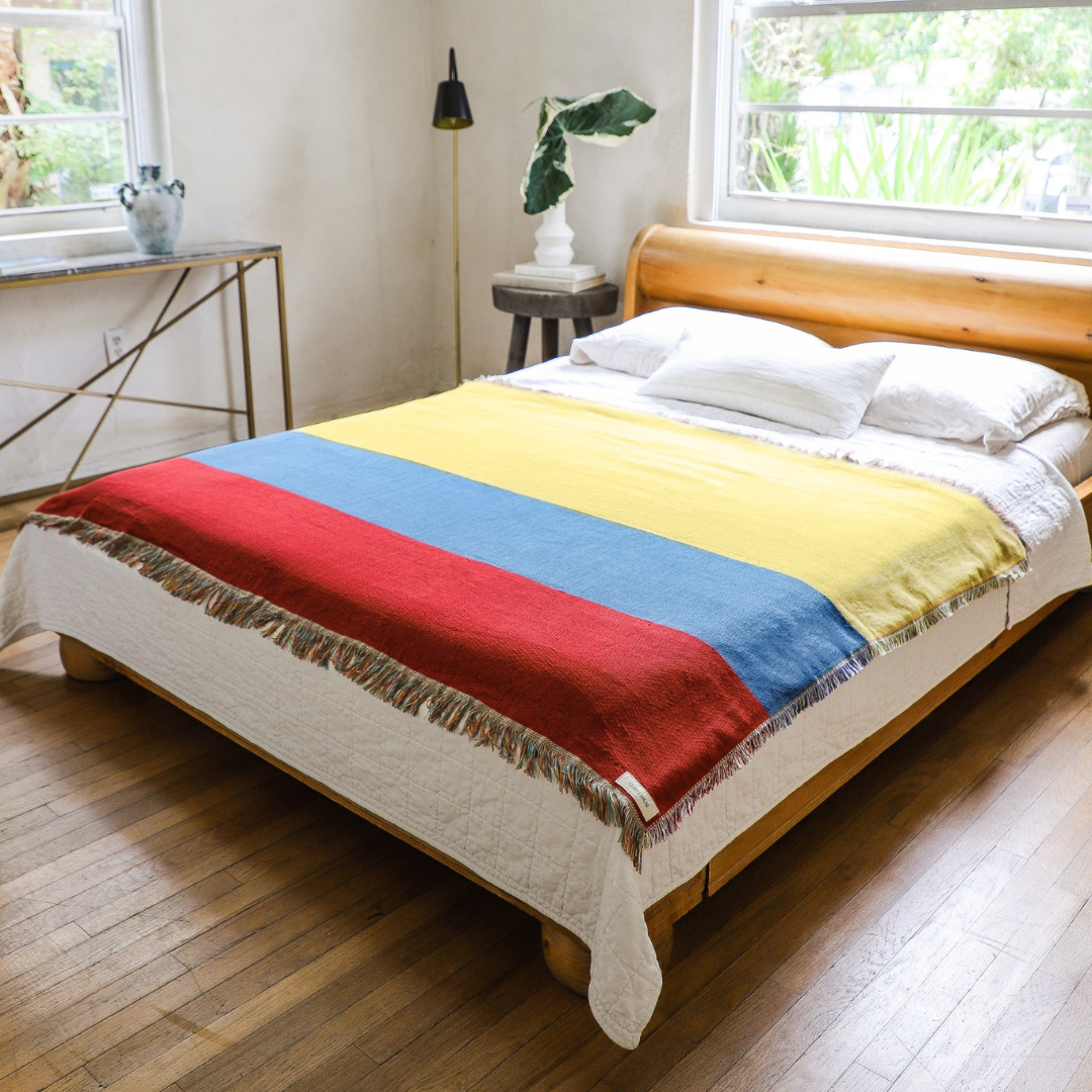 Colombia Flag Woven Throw Blanket