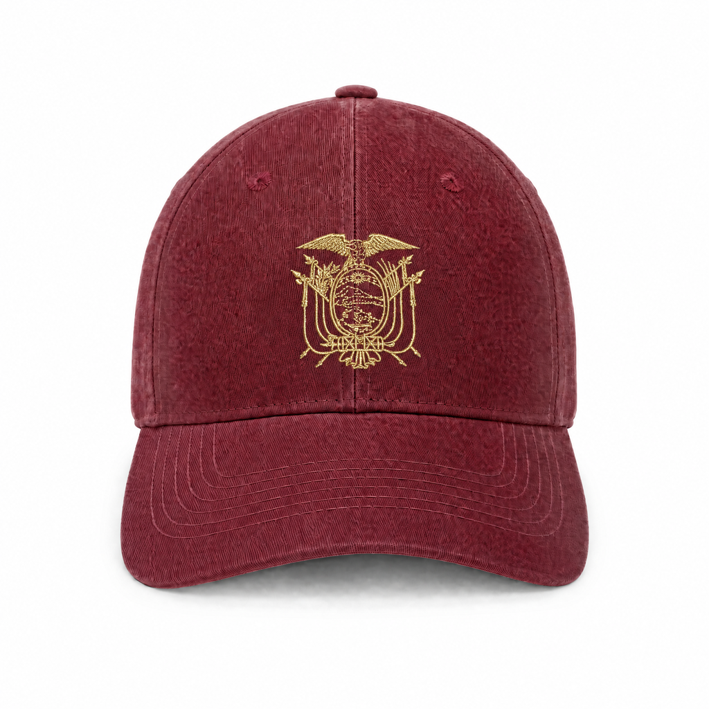 Ecuador National Emblem Embroidered Baseball Cap – 100% Cotton