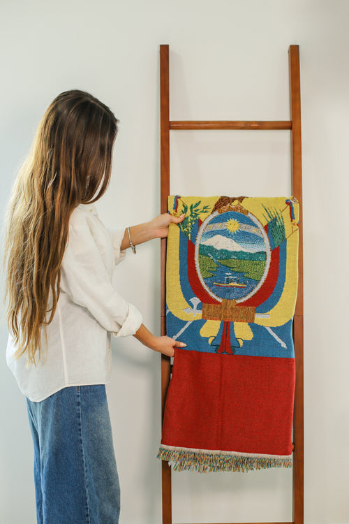 ECUADOR Woven Throw Blanket | 70x50 in