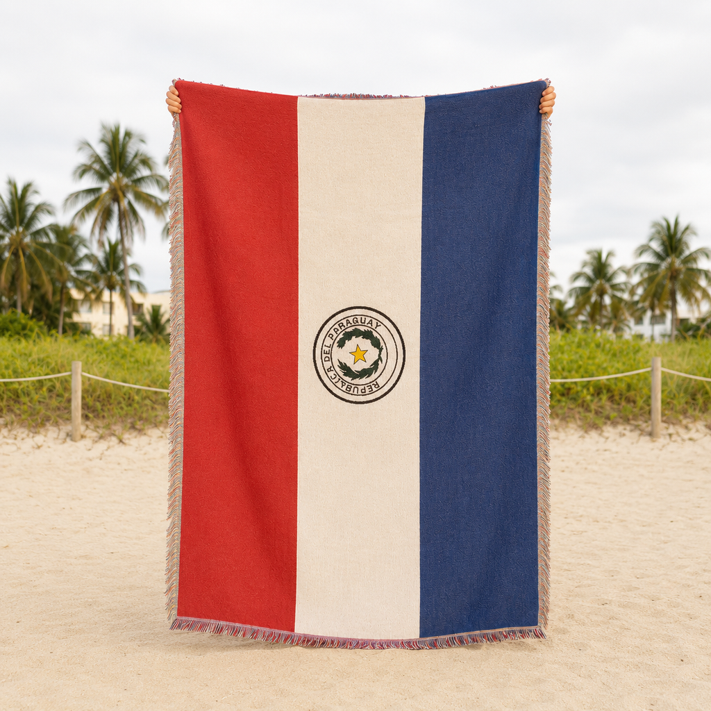 Paraguay woven throw blanket Ceibo House