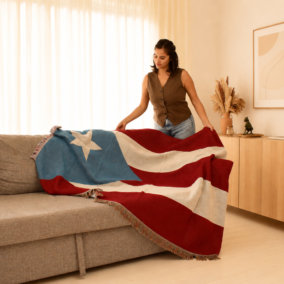 Ceibo House Puerto Rico Woven Throw Blanket