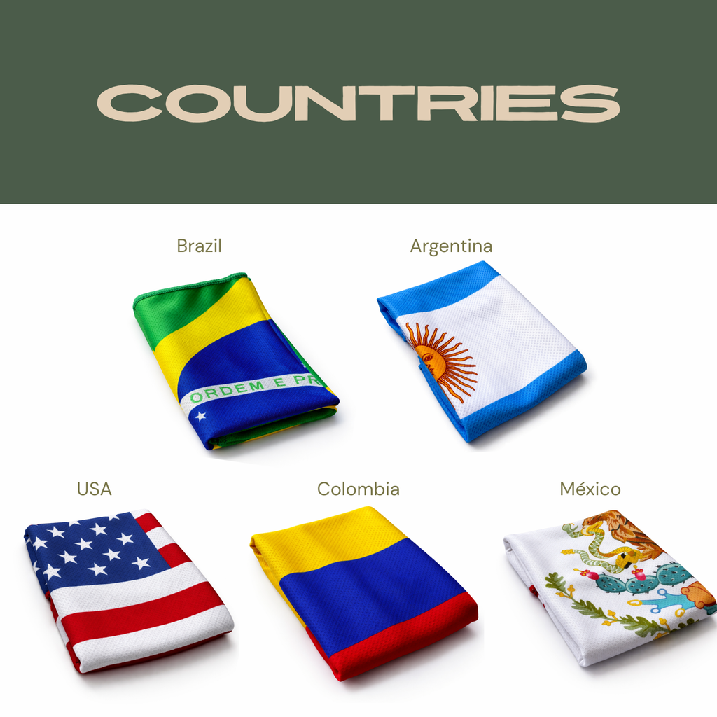 United States Flag Cooling Towel for Sports Fans | 90 x 30 cm + Silicone Case