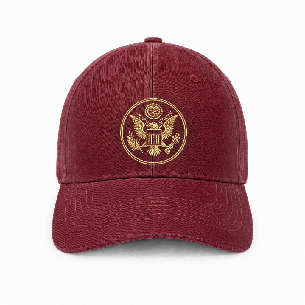 USA National Emblem Embroidered Baseball Cap – 100% Cotton