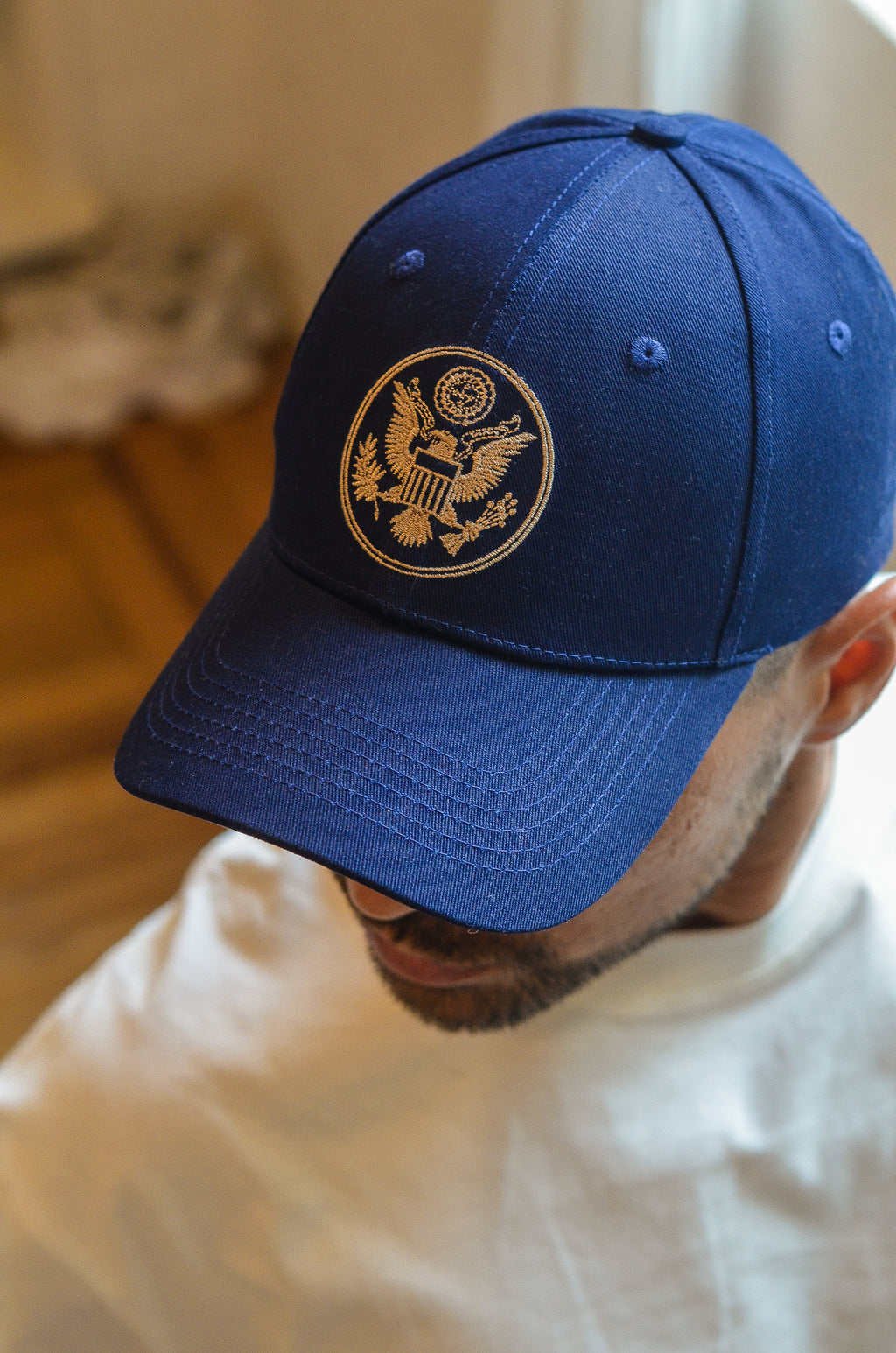 USA National Emblem Embroidered Baseball Cap – 100% Cotton