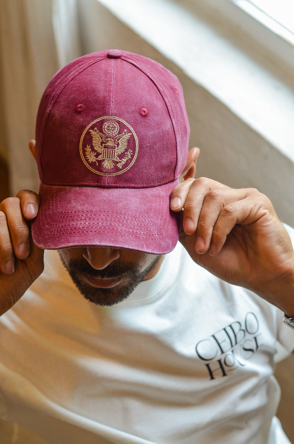 USA National Emblem Embroidered Baseball Cap – 100% Cotton