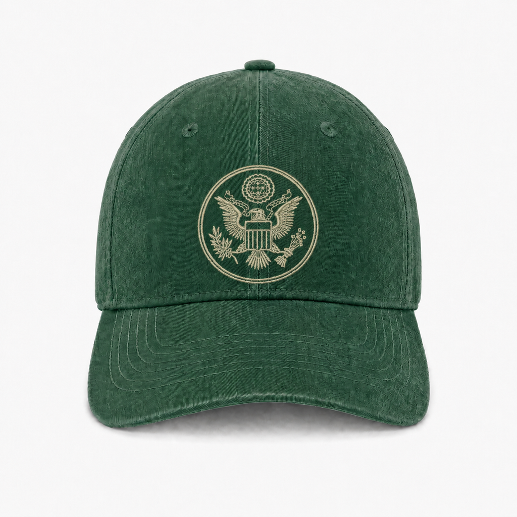 USA National Emblem Embroidered Baseball Cap – 100% Cotton