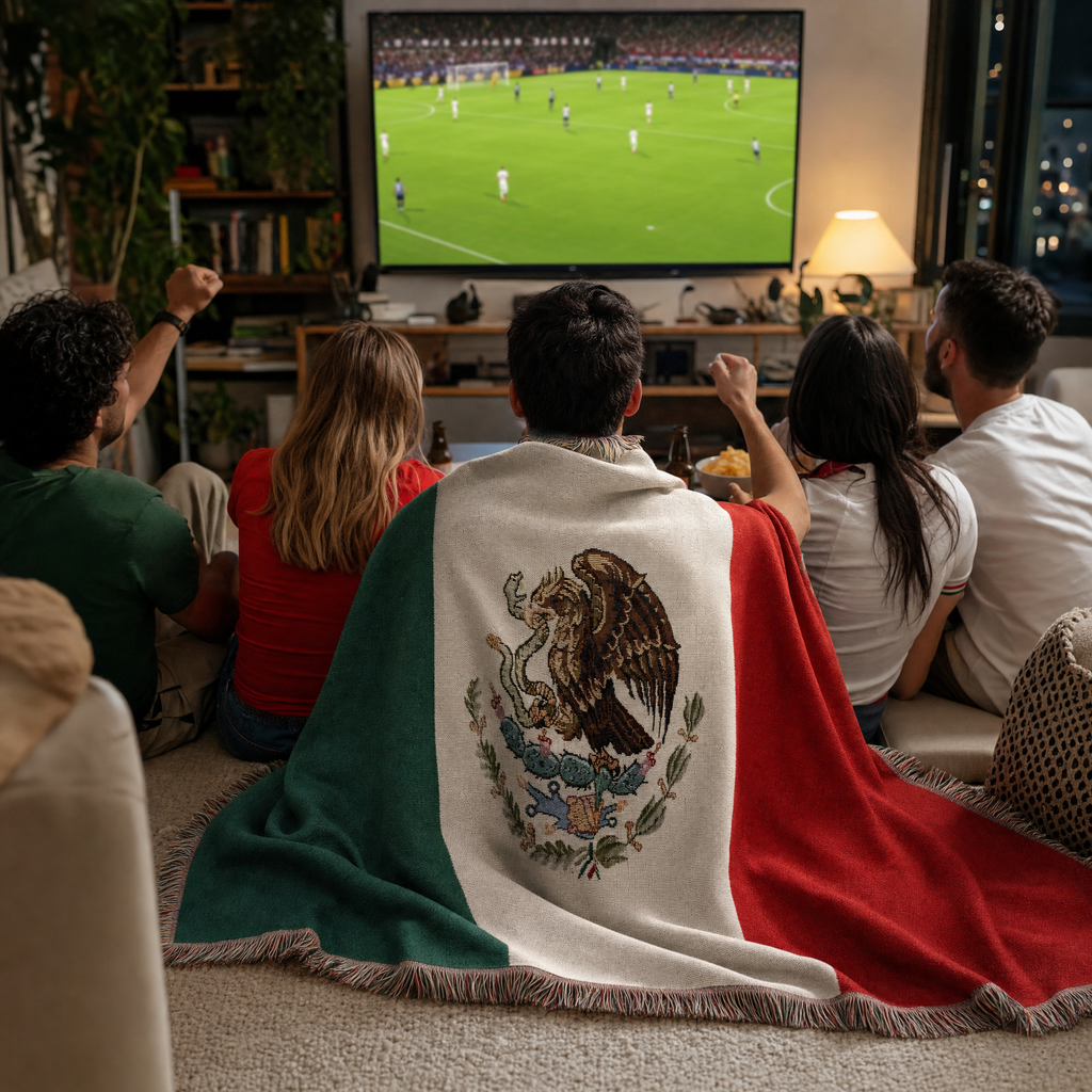 Paquete Futbol fans de México – Manta con bandera + Toalla refrescante | Edición limitada