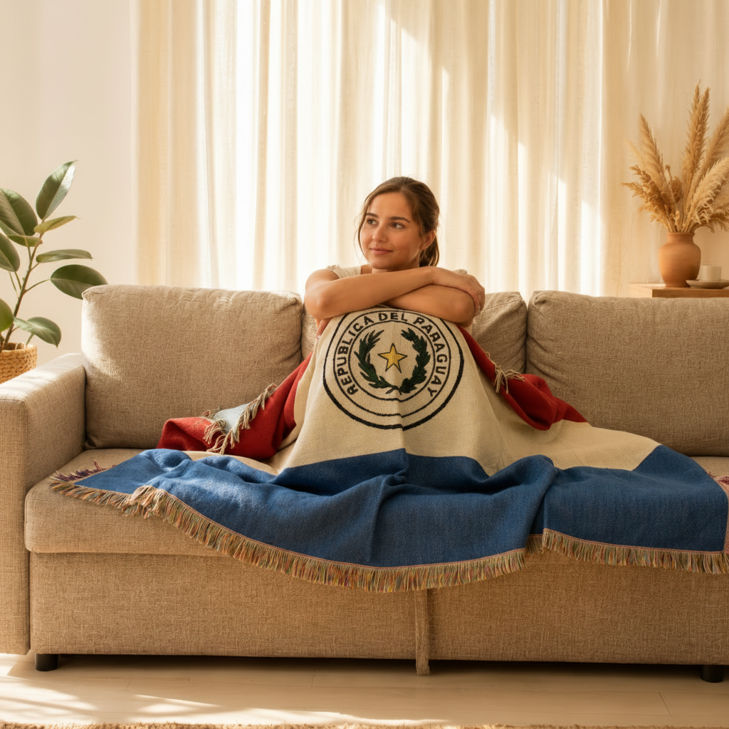 Ceibo House Paraugay Woven Throw Blanket