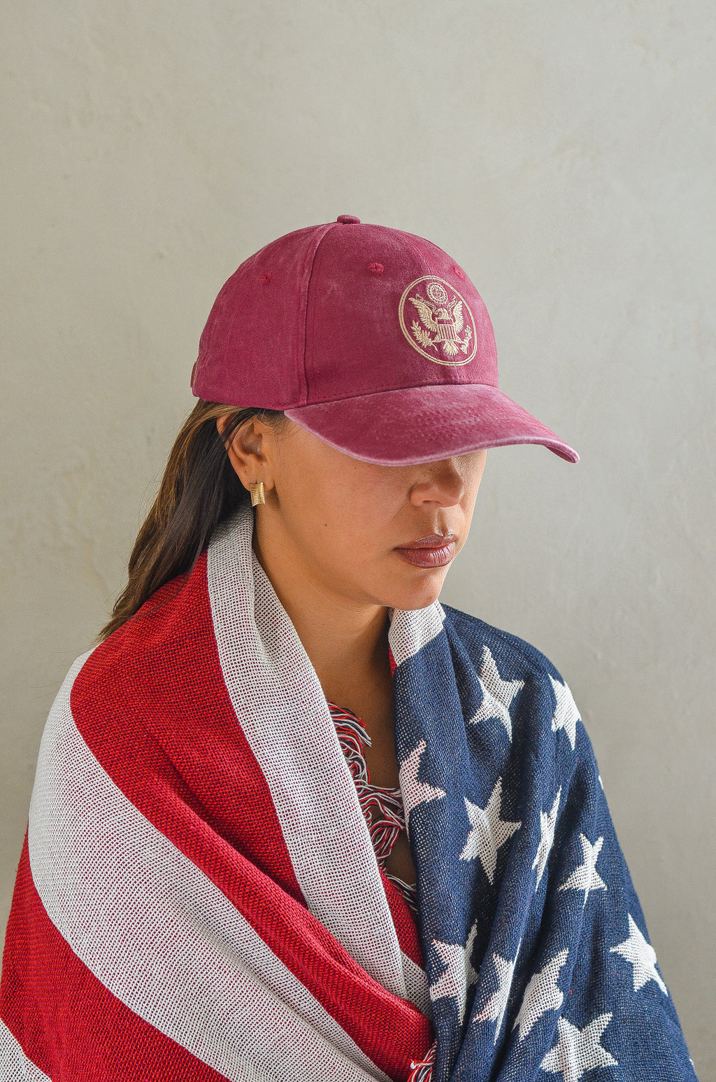 USA National Emblem Embroidered Baseball Cap – 100% Cotton