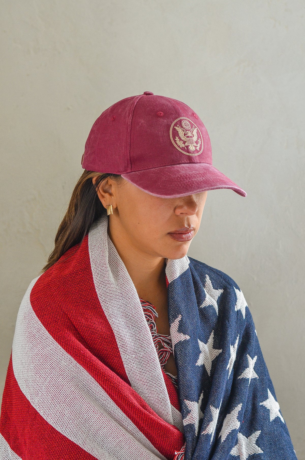 USA National Emblem Embroidered Baseball Cap – 100% Cotton