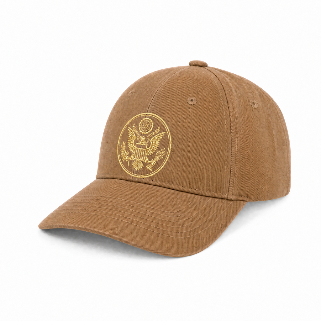 USA National Emblem Embroidered Baseball Cap – 100% Cotton