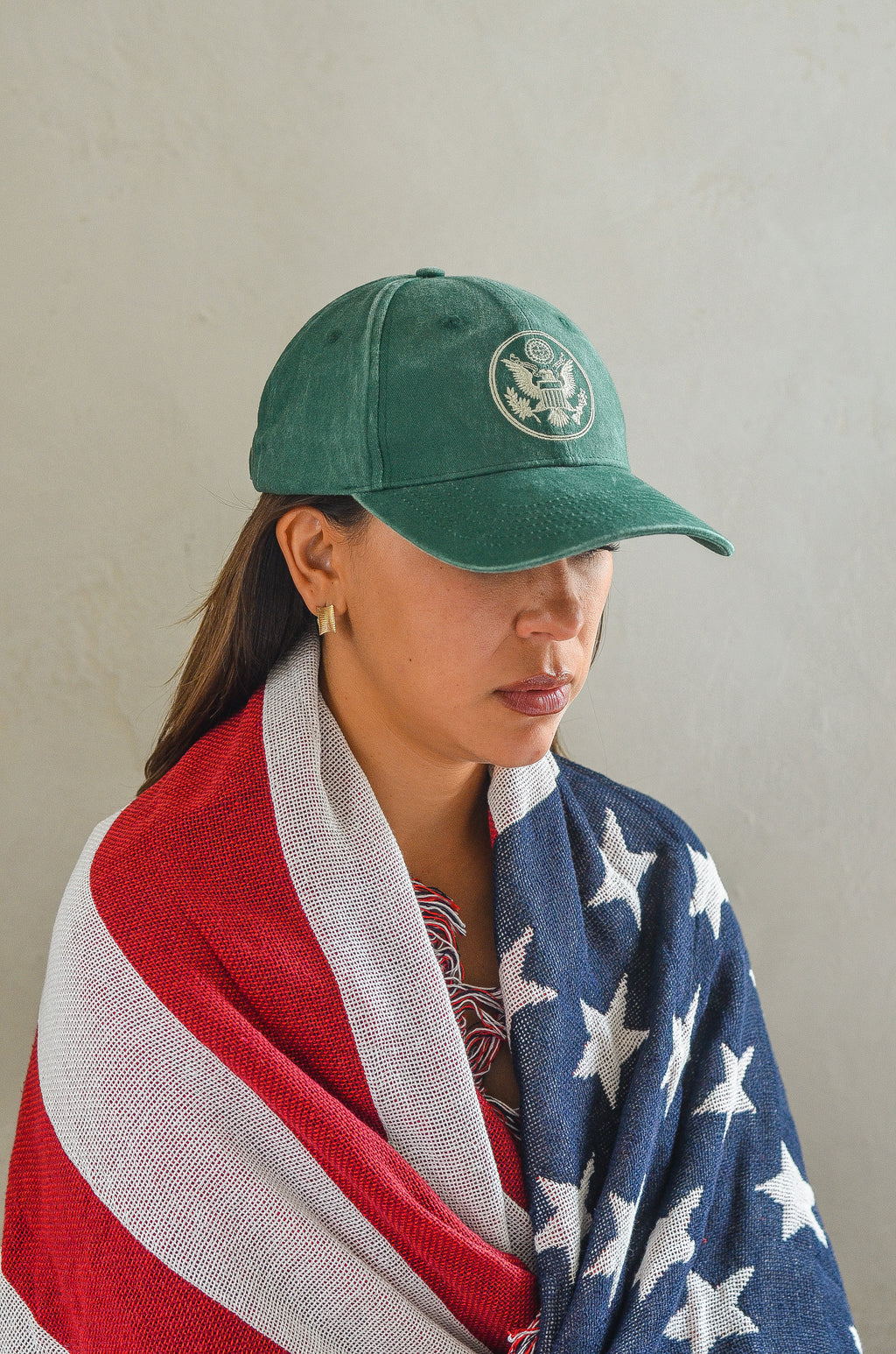USA National Emblem Embroidered Baseball Cap – 100% Cotton