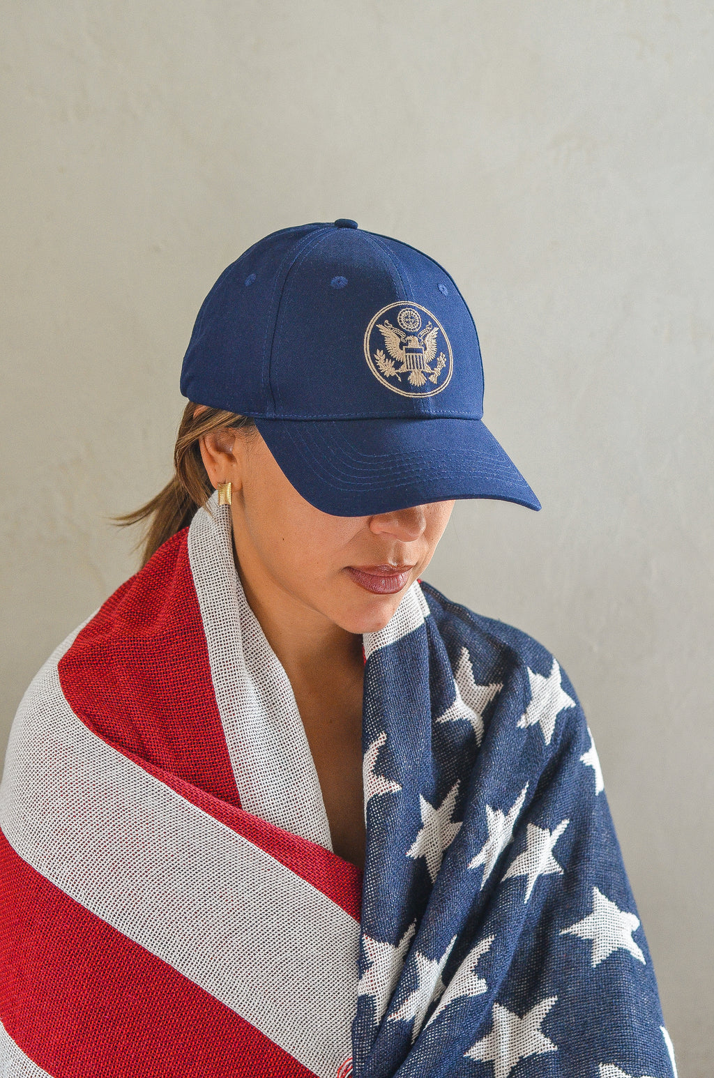USA National Emblem Embroidered Baseball Cap – 100% Cotton